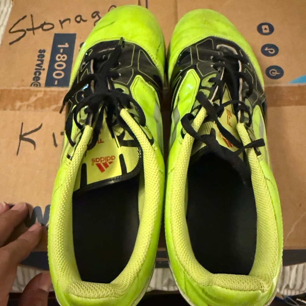 adidas Neon Yellow and Black Athletic Shoes